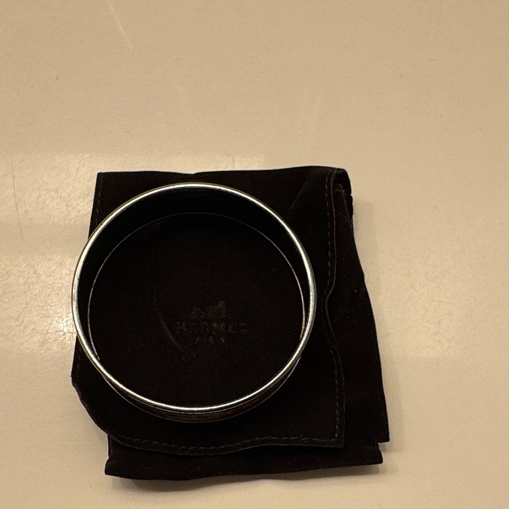 Hermes Red & Silver Women’s Bangle